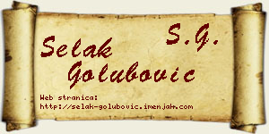 Selak Golubović vizit kartica